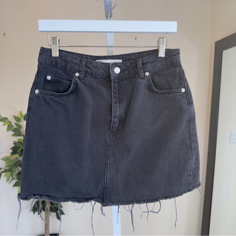 Topshop black Denim Mini Skirt